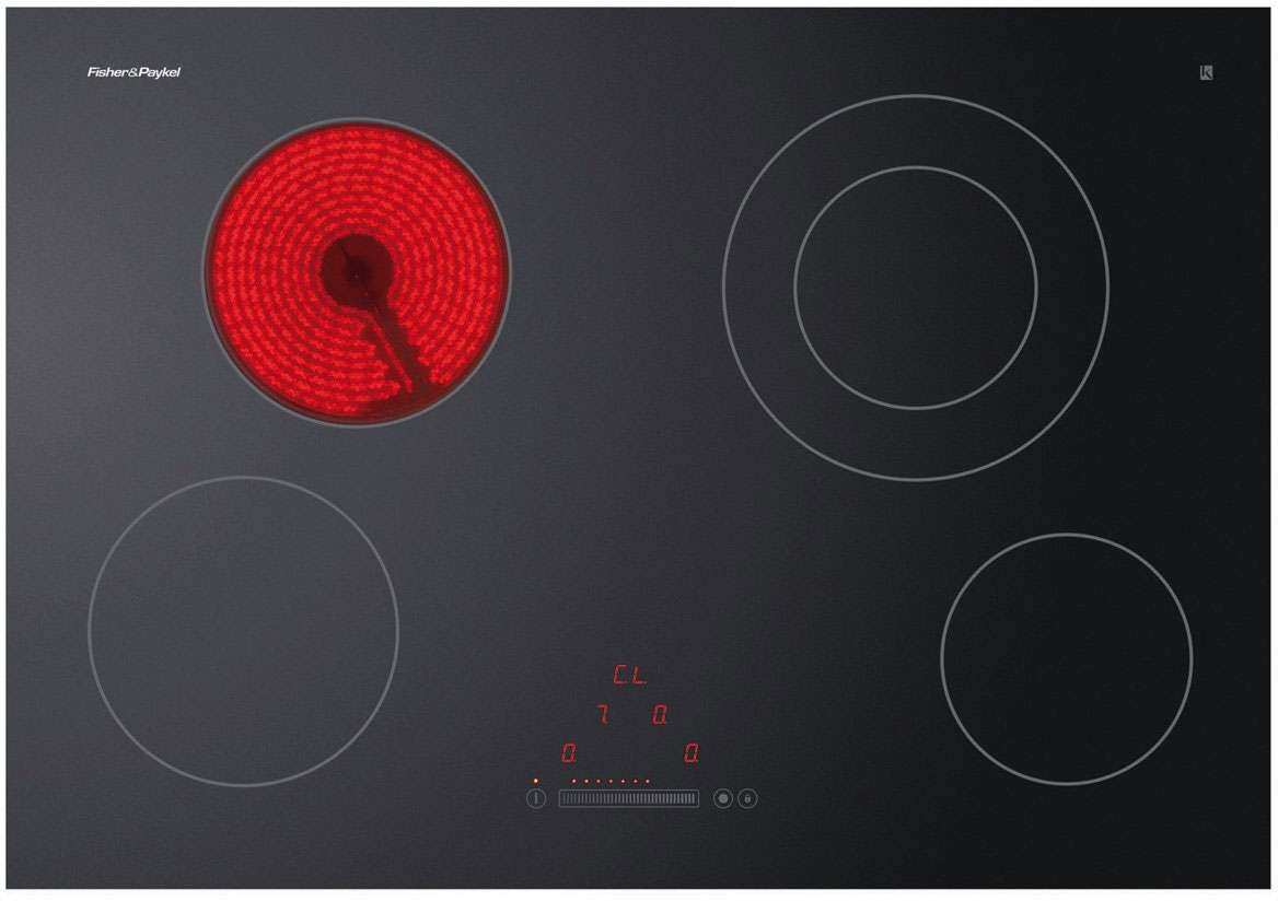 Fisher & Paykel 75cm Black Ceramic Glass Electric Cooktop CE754DTB1
