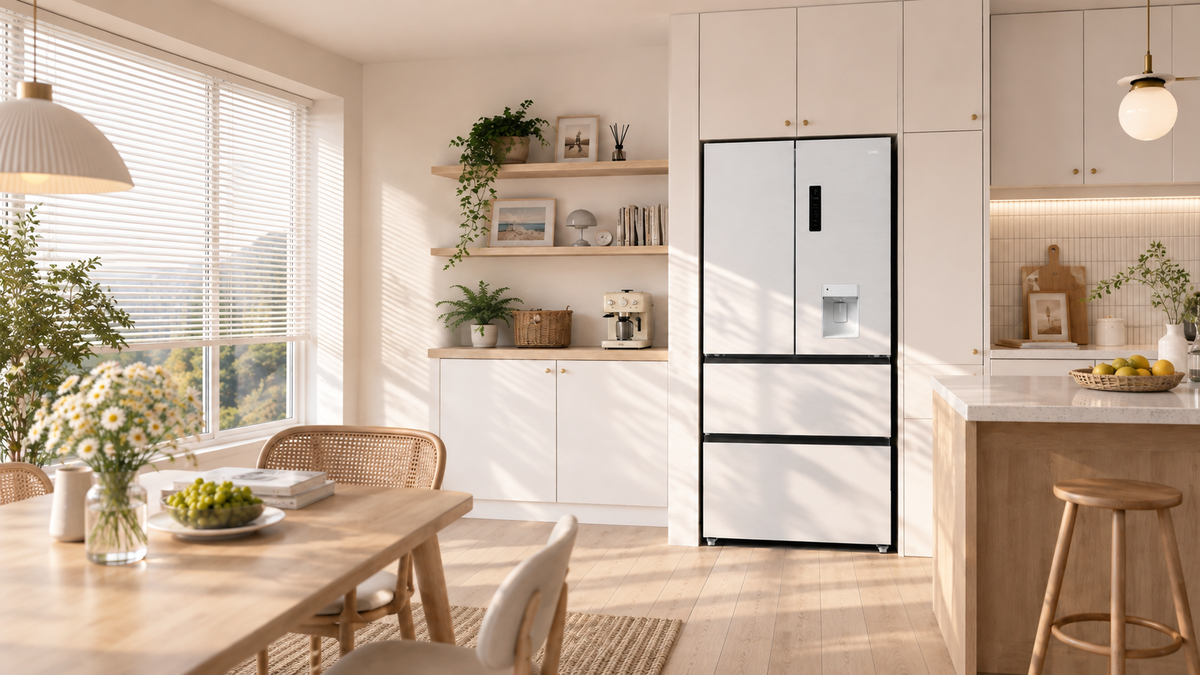 CHiQ 505L French Door Refrigerator White Steel CFD504NWSD