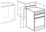 Chef 54cm 80L Gas Freestanding Oven/Stove Stainless Steel CFG517SCH