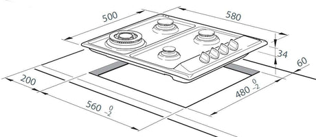 Elba by Fisher & Paykel 60cm Stainless Steel Gas Cooktop CG604LWFX2