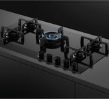Fisher & Paykel 90cm Black Glass Gas Cooktop CG905DNGGB4