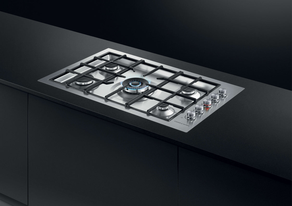 Fisher & Paykel 90cm Stainless Steel Natural Gas Cooktop CG905DWNGFCX3