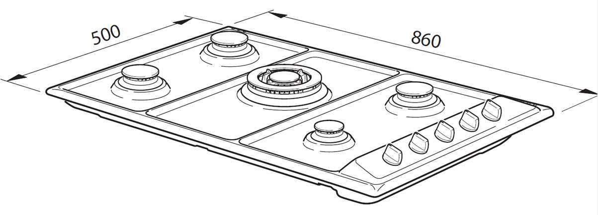 Elba by Fisher & Paykel 90cm Gas Cooktop CG905LWFCX2