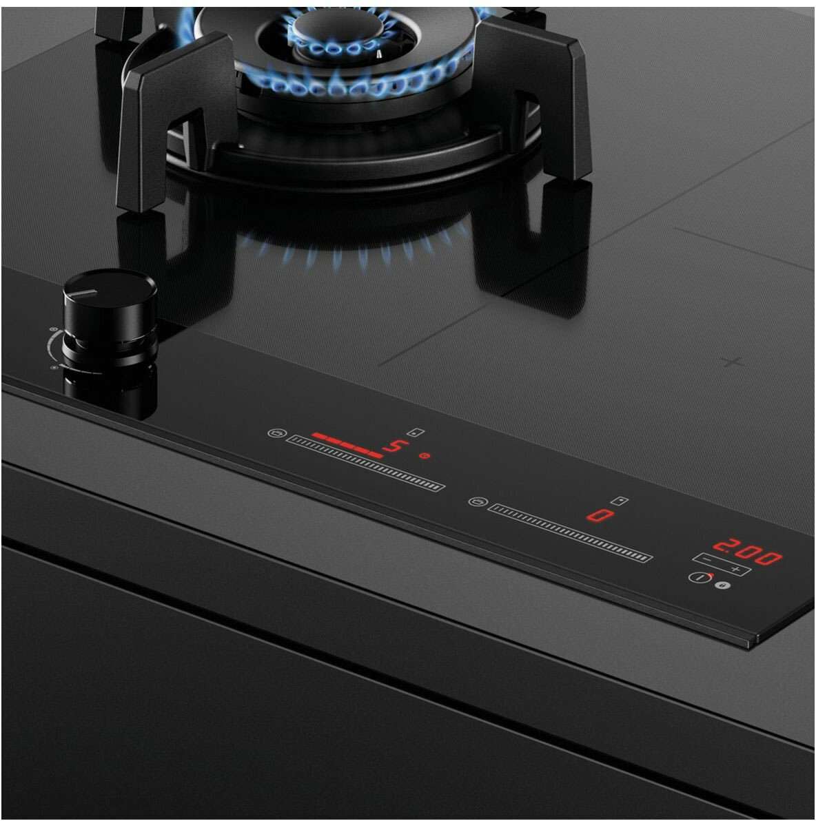 Fisher & Paykel Gas and Induction Cooktop with Wok Burner CGI603DLPTB4