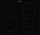 Chef 60cm 4 Zone Black Ceramic Glass Electric Cooktop CHC644BC