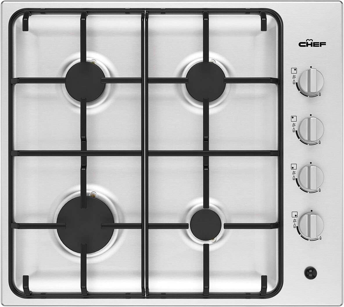 Chef 60cm Stainless Steel Gas Cooktop CHG642SC