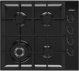 Chef 60cm Black Enamel Gas Cooktop CHG644DC