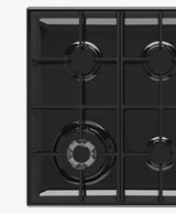 Chef 60cm Black Enamel Gas Cooktop CHG644DC