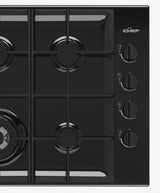 Chef 60cm Black Enamel Gas Cooktop CHG644DC