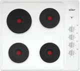 Chef 60cm White Enamel Electric Cooktop CHS642WB
