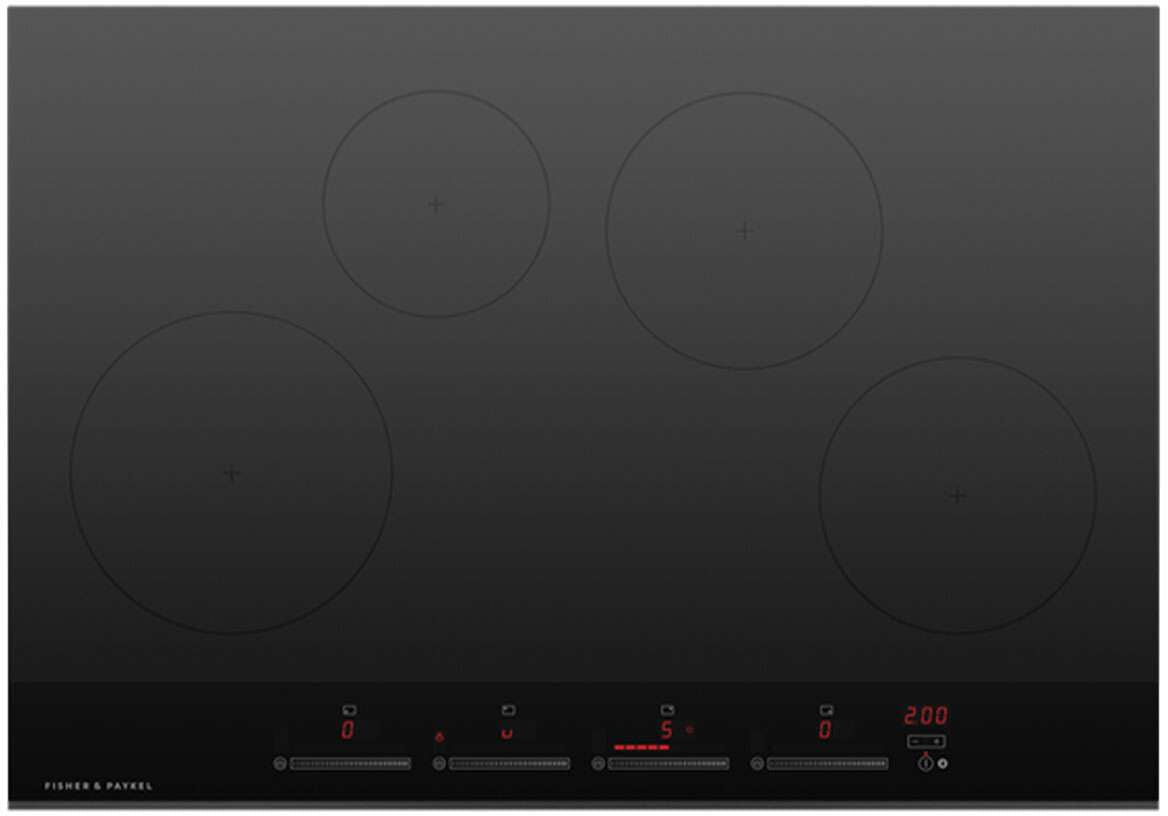 Fisher & Paykel 76cm Black Ceramic Glass Induction Cooktop CI764DTB4