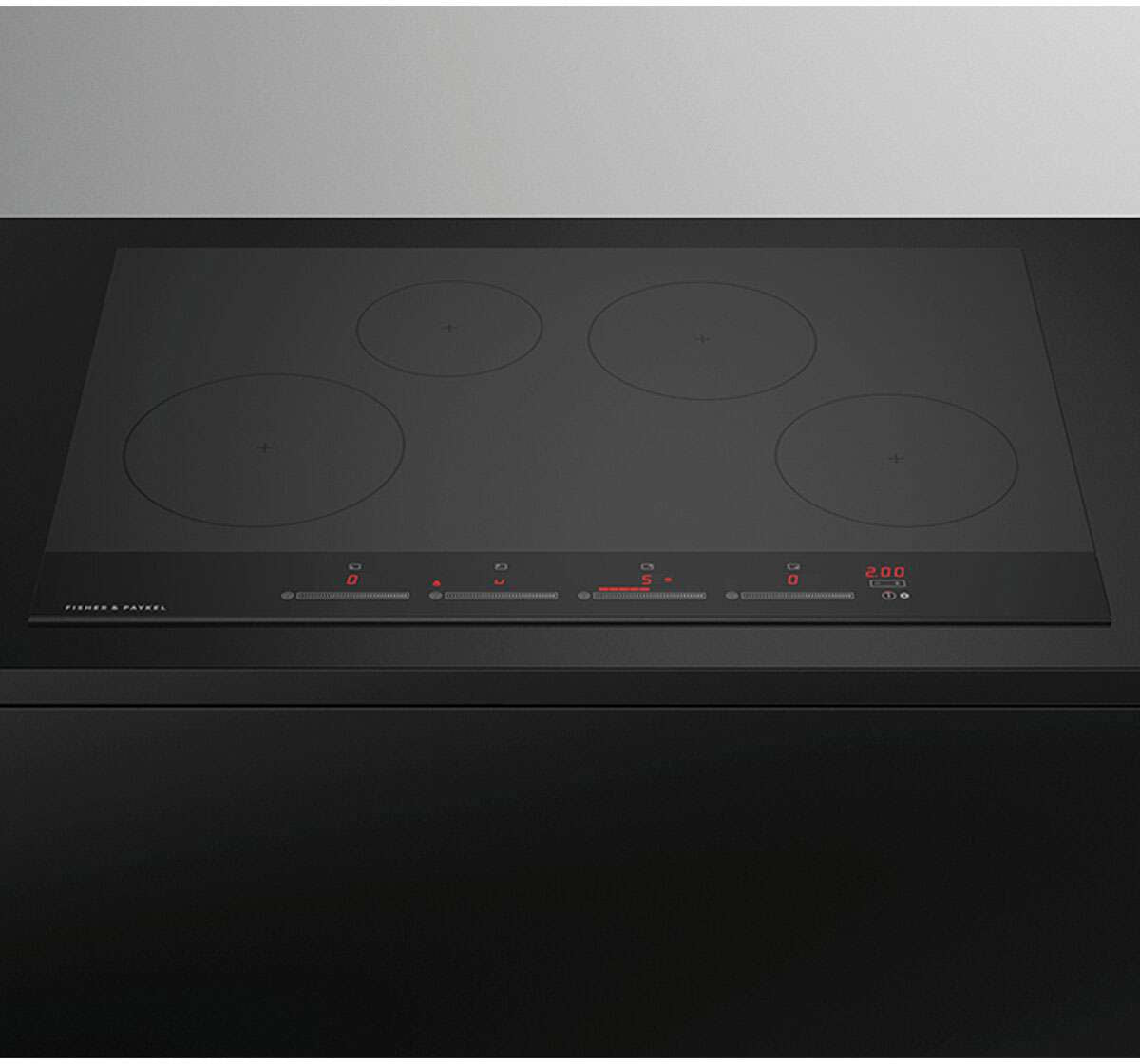 Fisher & Paykel 76cm Black Ceramic Glass Induction Cooktop CI764DTB4