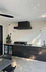 Schweigen 120cm Non-Silent 2500m3/hr Black BBQ Canopy Rangehood CL7372B