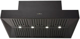 Schweigen 120cm Silent 3200m3/hr Black BBQ Canopy Rangehood CL7372BSE