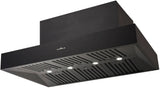 Schweigen 120cm Silent 3200m3/hr Black BBQ Canopy Rangehood CL7372BSE
