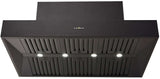 Schweigen 120cm Silent 3000m3/hr Black TwinMotor BBQ Canopy Rangehood CL7372BSP2