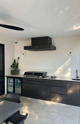 Schweigen 120cm Silent 3000m3/hr Black TwinMotor BBQ Canopy Rangehood CL7372BSP2