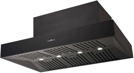 Schweigen 120cm Silent 3000m3/hr Black TwinMotor BBQ Canopy Rangehood CL7372BSP2