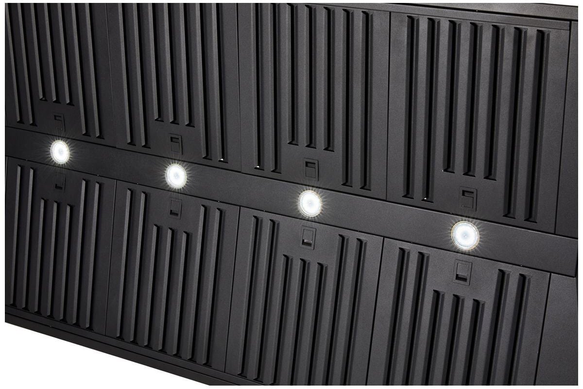 Schweigen 150cm Non-Silent 2500m3/hr Black BBQ Canopy Rangehood CL7375B