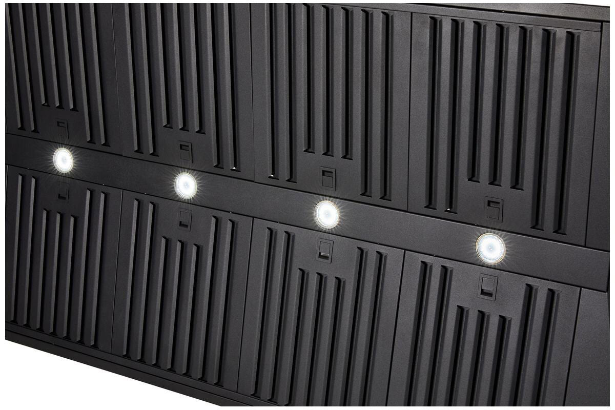 Schweigen 150cm Non-Silent 2500m3/hr Black BBQ Canopy Rangehood CL7375B
