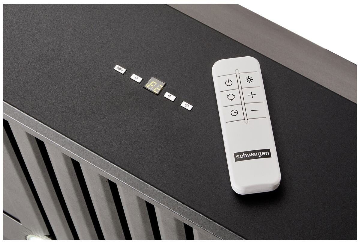 Schweigen 150cm Non-Silent 2500m3/hr Black BBQ Canopy Rangehood CL7375B
