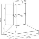 Schweigen 120cm Non-Silent 2500m3/hr S/S BBQ Canopy Rangehood CL8912