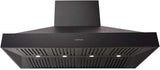 Schweigen 150cm Non-Silent 2500m3/hr Black BBQ Canopy Rangehood CL8915B