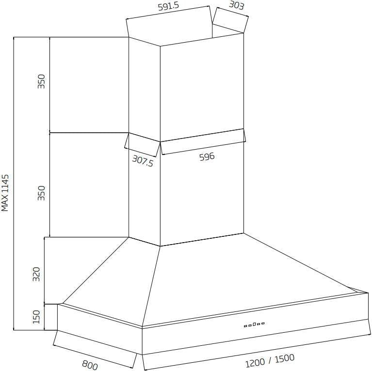 Schweigen 150cm Silent 3200m3/hr S/S BBQ Canopy Rangehood CL8915SE