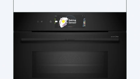 Bosch Series 8 45cm Accentline Built-In Combination Microwave Oven Black CMG978NB1A