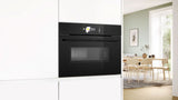 Bosch Series 8 45cm Accentline Built-In Combination Microwave Oven Black CMG978NB1A