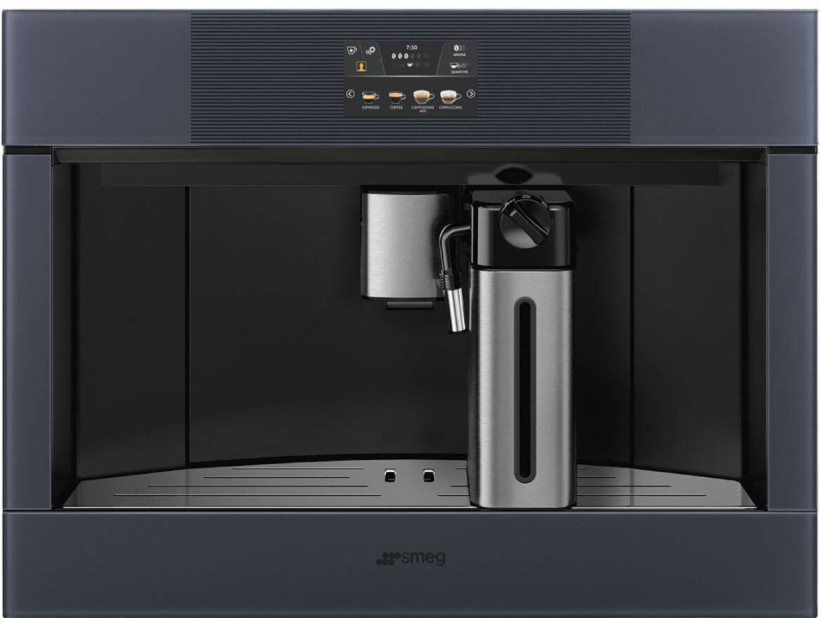 Smeg 45cm Linea Automatic Coffee Machine Neptune Grey CMS4104G