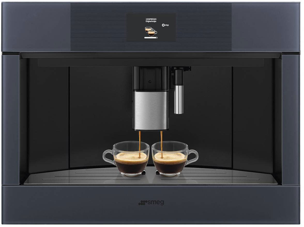 Smeg 45cm Linea Automatic Coffee Machine Neptune Grey CMS4104G