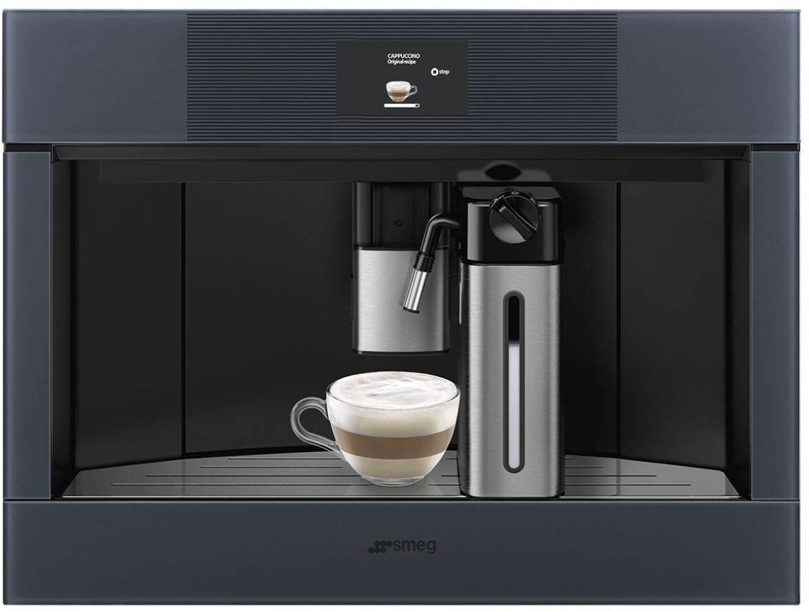 Smeg 45cm Linea Automatic Coffee Machine Neptune Grey CMS4104G