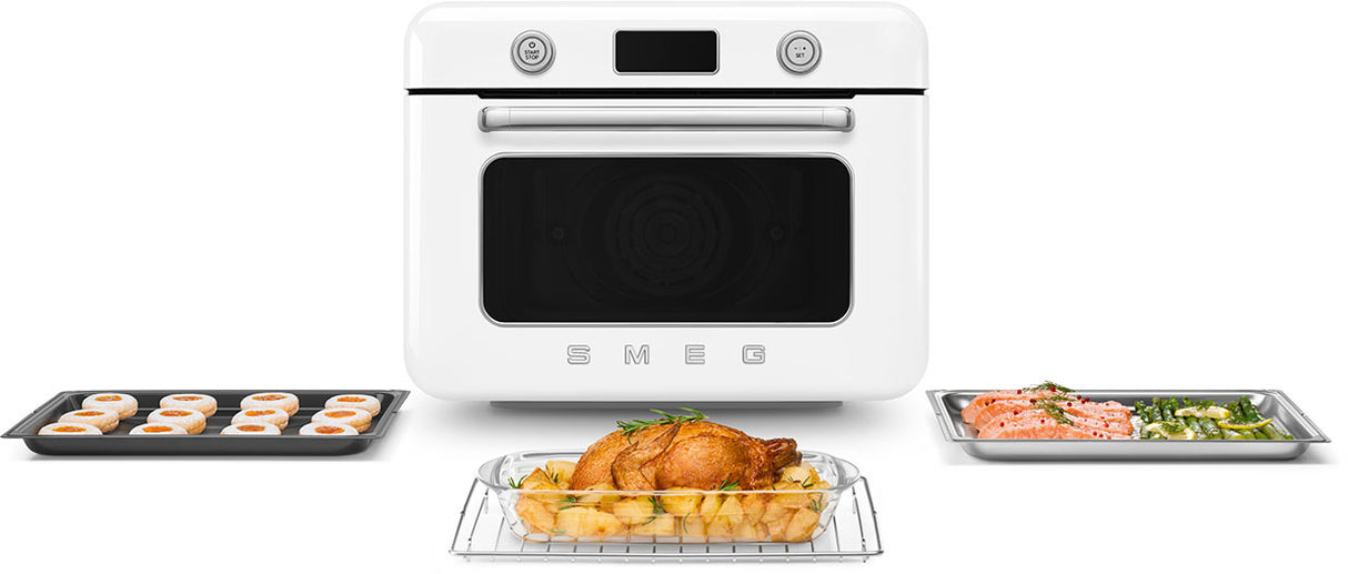 Smeg 50's Style Benchtop Combi Steam Oven White COF01WHAU