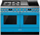 Smeg 120cm Portofino Freestanding Dual Fuel Oven/Stove Turquese CPF120IGMPTA