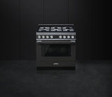 Smeg 90cm Portofino Freestanding Dual Fuel Oven/Stove Anthracite CPF9GPANA