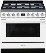 Smeg 90cm Portofino Freestanding Dual Fuel Oven/Stove White CPF9GPWHA