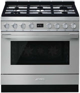 Smeg 90cm Portofino Freestanding Dual Fuel Oven/Stove Stainless Steel CPF9GPXA