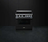 Smeg 90cm Portofino Freestanding Electric Oven/Stove Black CPF9IPBL