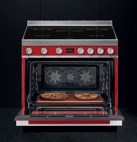 Smeg 90cm Portofino Freestanding Electric Oven/Stove Red CPF9IPR