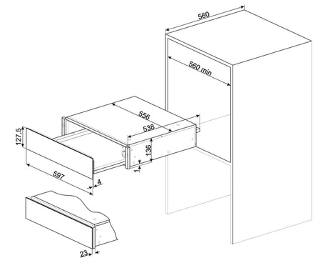 Smeg 60cm Stainless Steel Oven Warming Drawer CPRA315X