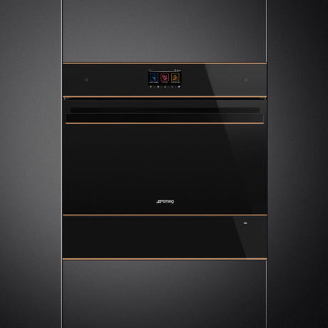 Smeg 15cm Dolce Stil Novo Warming Drawer Black CPRT615NR