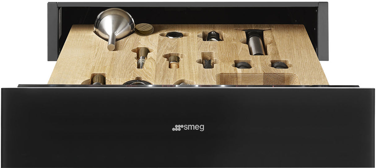 Smeg Linea 15cm Sommelier Drawer Black CPS115B3