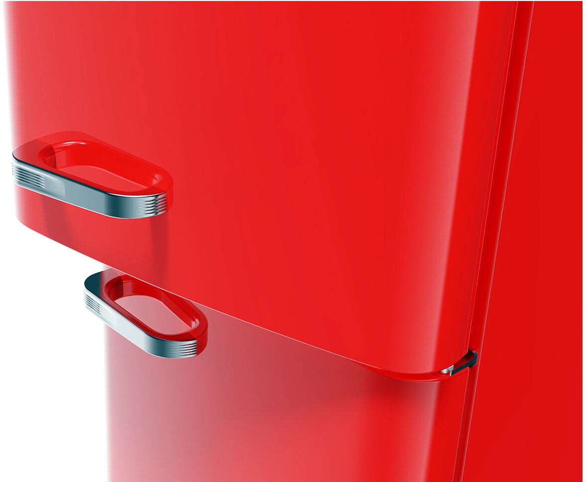 CHiQ 231L Retro Bottom Mount Refrigerator Red CRBM228NR3 | Greater Sydney Only