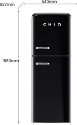 CHiQ 202L Retro Top Mount Black Refrigerator CRTM198NB | Greater Sydney Only