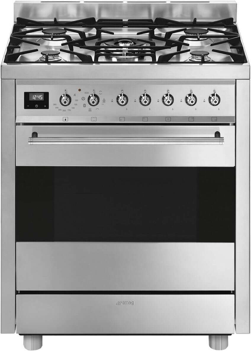 Smeg 70cm 79L Dual Fuel Freestanding Oven/Stove CS7GMXA