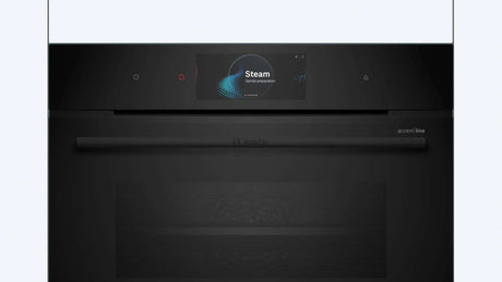 Bosch Series 8 45cm Accentline Compact Steam Oven Black CSG958DB1