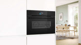 Bosch Series 8 45cm Accentline Compact Steam Oven Black CSG958DB1