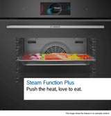 Bosch Series 8 45cm Accentline Compact Steam Oven Black CSG958DB1