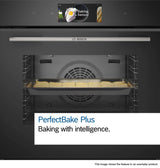Bosch Series 8 45cm Accentline Compact Steam Oven Black CSG958DB1